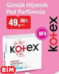 KOTEX GÜNLÜK HİJYENİK PED PARFÜMSÜZ KOTEX GÜNLÜK HİJYENİK PED PARFÜMSÜZ